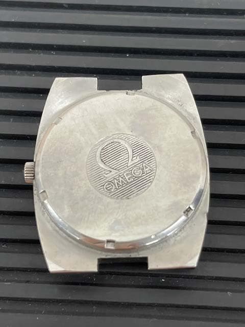 オメガ ジュネーブ 自動巻 角型 メンズ 稼働品 リューズ操作不可 ブレス付