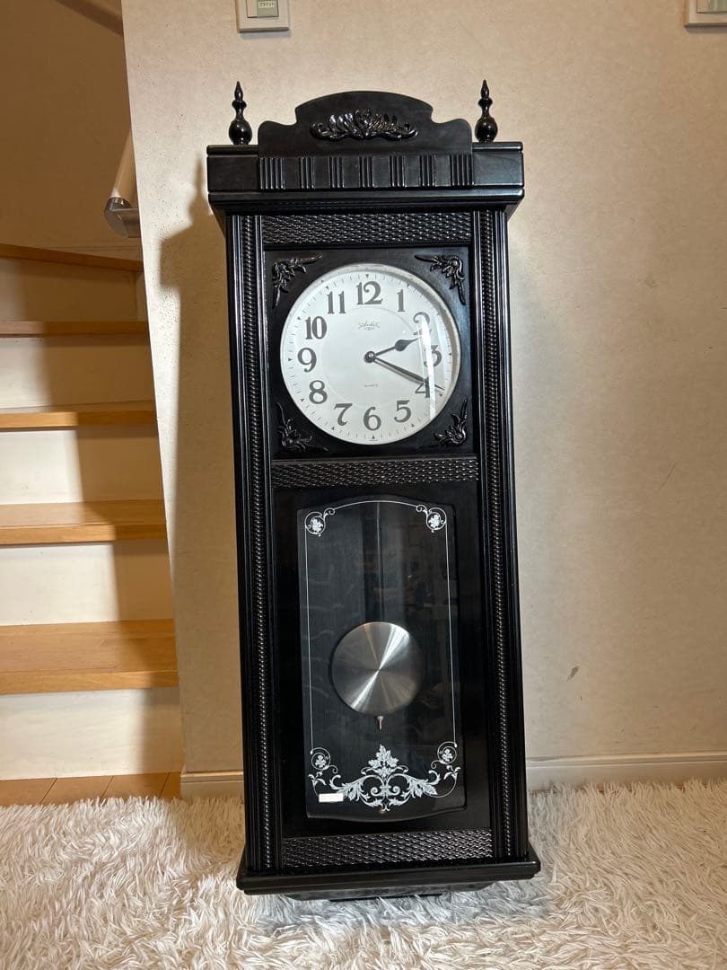 【動作品】愛知時計 振り子時計 日本製 ビンテージ 掛け時計 昭和レトロ