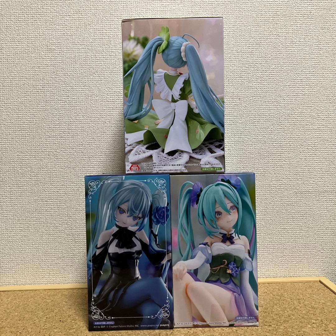 初音ミク　ぬーどるストッパー　青薔薇　朝顔 クローバー　＊3品