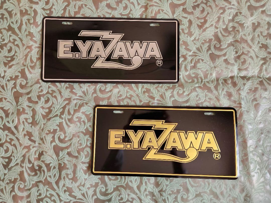 E.YAZAWA ロゴ プレート 2枚セット Amazon.co.jp: 矢沢永吉 E.YAZAWA ステンレスプレートステッカー(ロゴ