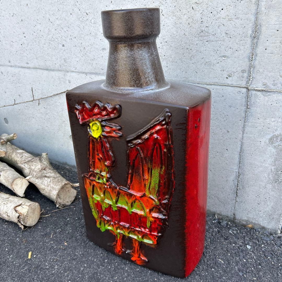 W.GERMANY 西ドイツ ビンテージ 281-54 陶製 置き物 鶏