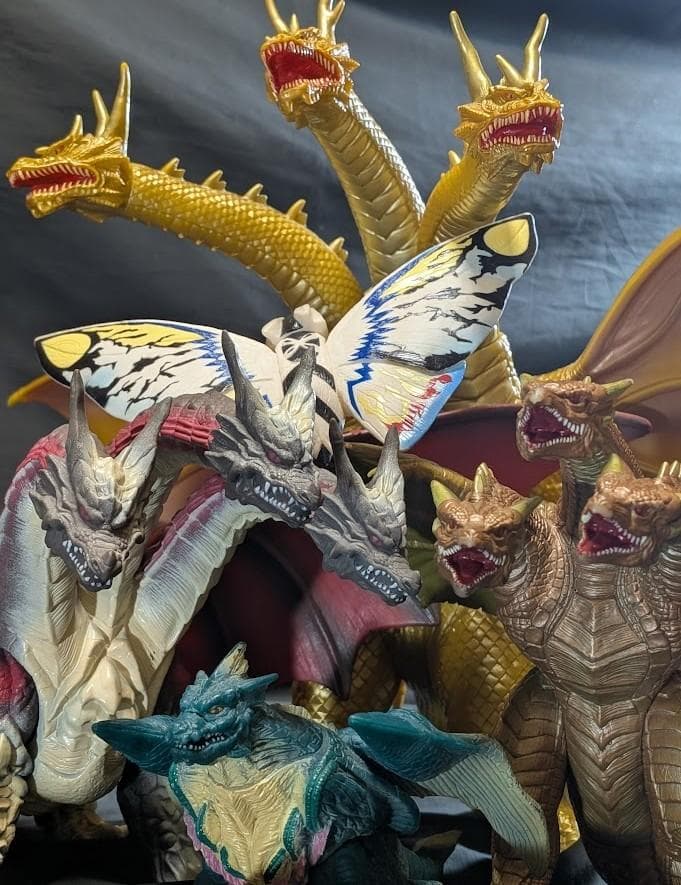 キングギドラ・デスギドラ・ダカーラ他「平成モスラ」登場（バンダイ）５体セット＋１ キングギドラ・デスギドラ・ダカーラ他「平成モスラ」登場（バンダイ