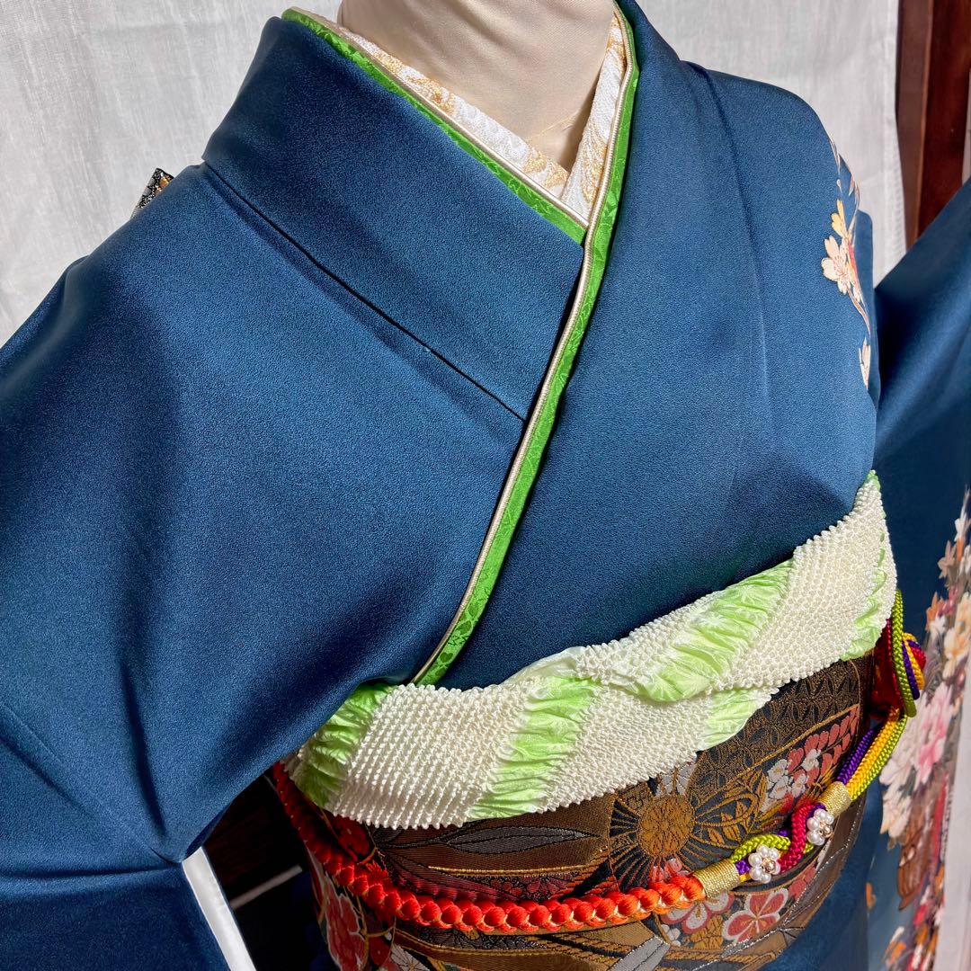 ⁂daoi20050509様⁂【振袖フルセット】極美品 草花御所車 7点セット