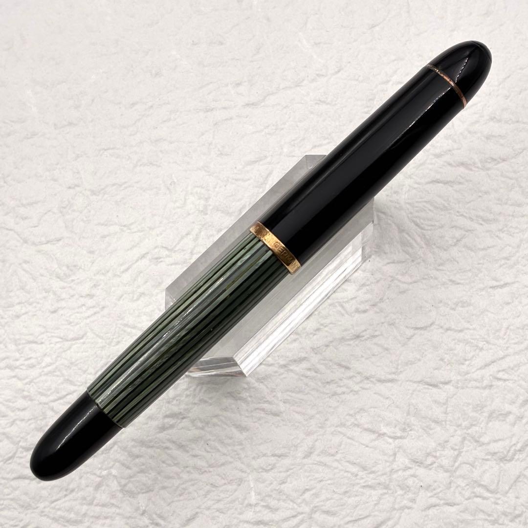 ヴィンテージ万年筆 ペリカン Pelikan 140 緑縞 14K F 書写可能