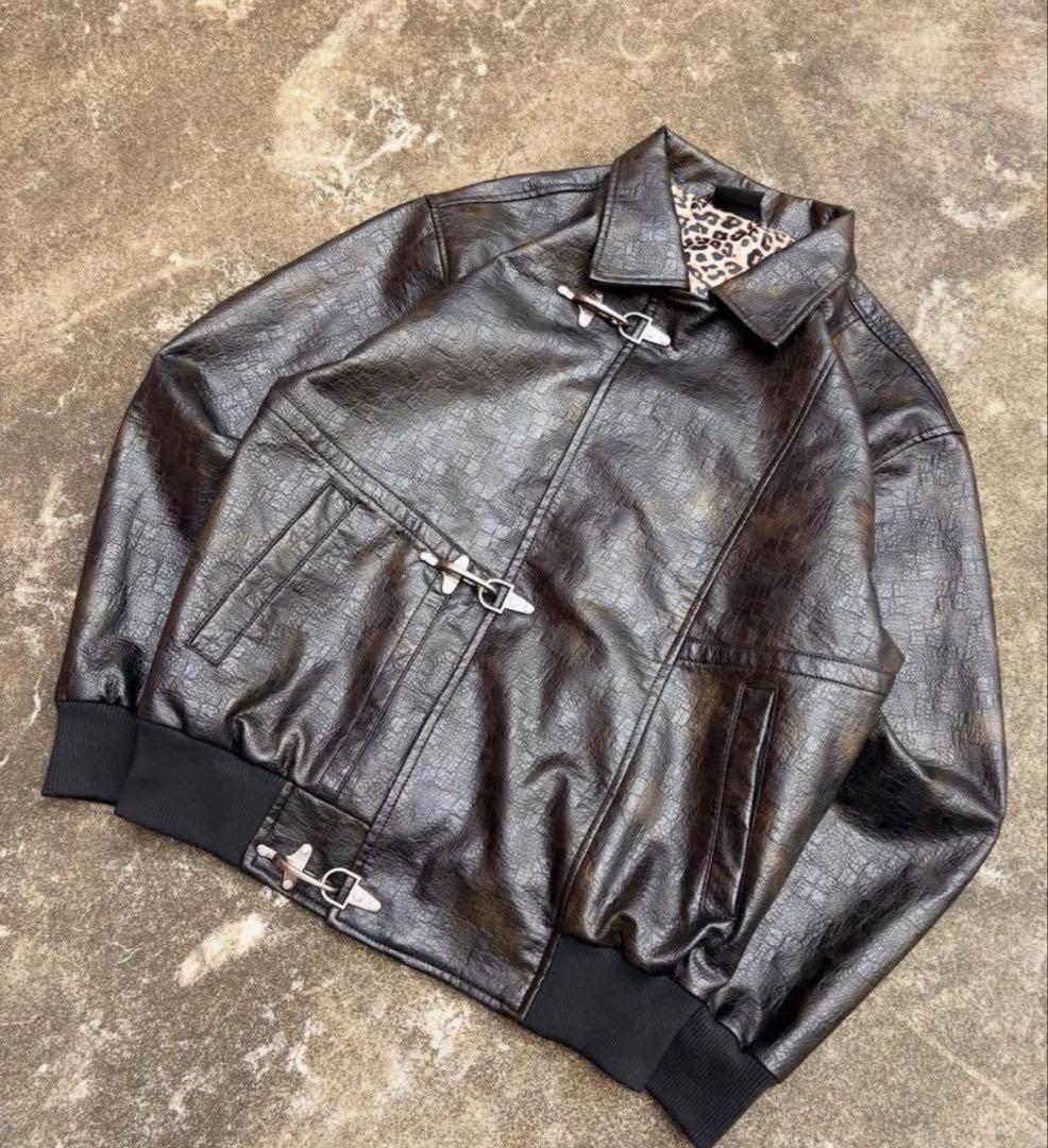 BELVET Leopard Lined Fireman Jacket M - メルカリ