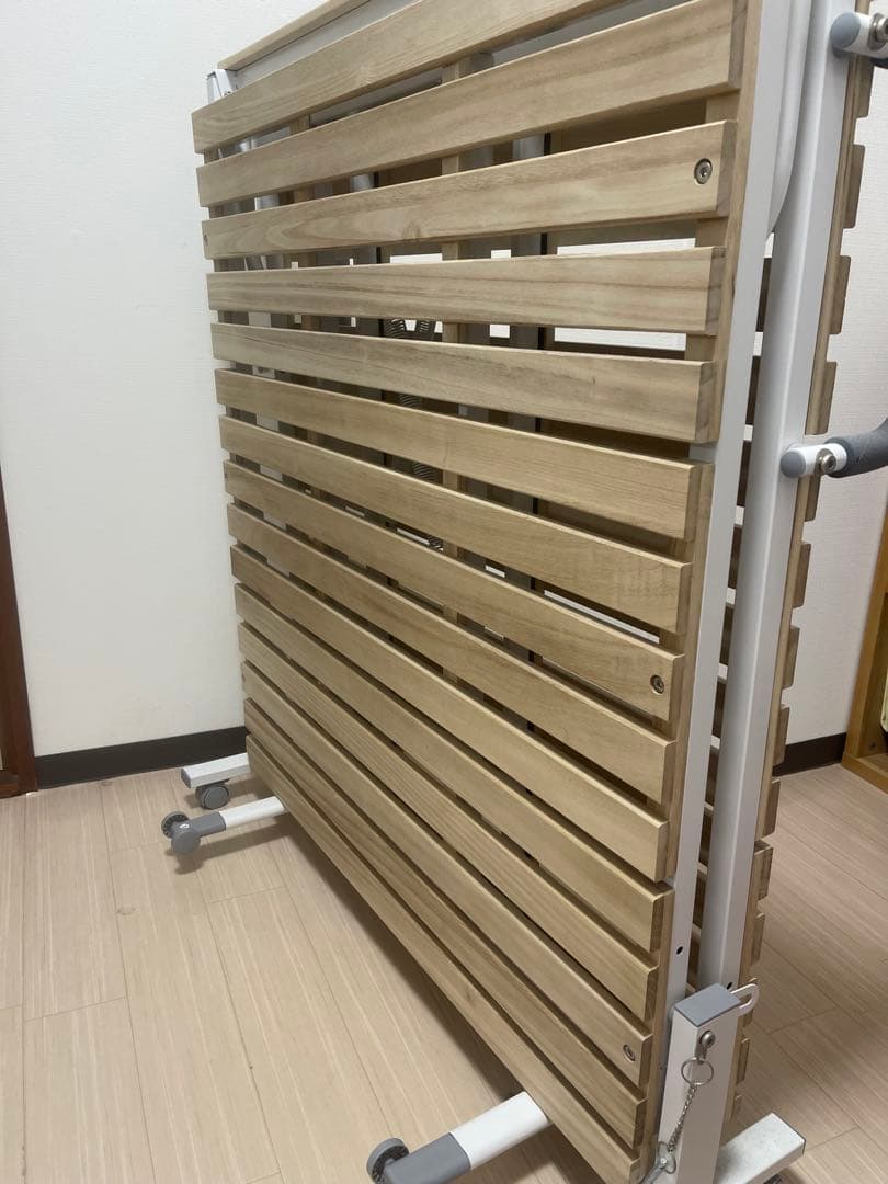 くま ママ様専用 場所を取らず便利！折りたたみベッド シングル 桐無垢材