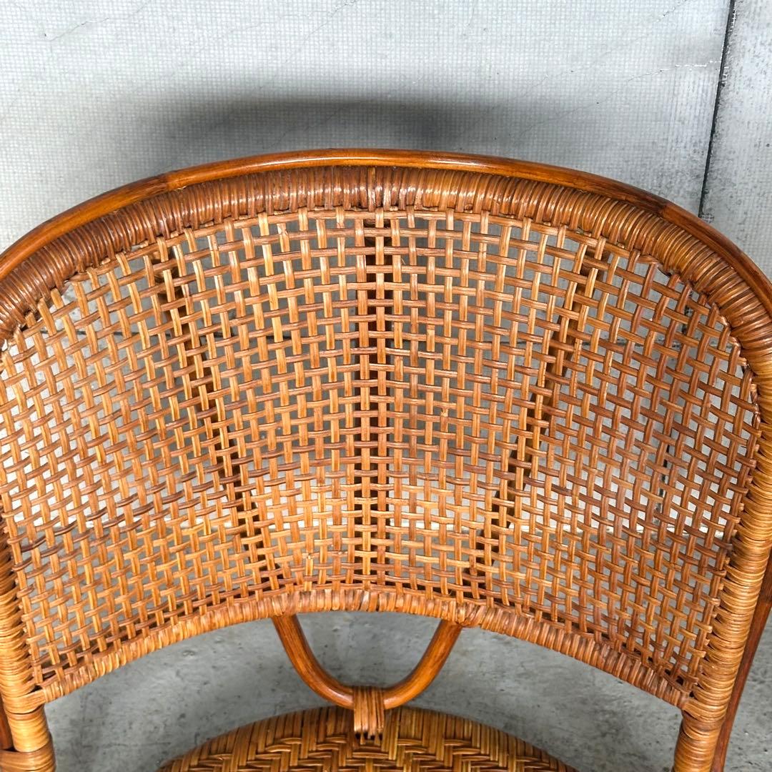 オールドラタン꧂籐ラタンフレーム 座椅子 ナチュラル天然素材 2脚セット