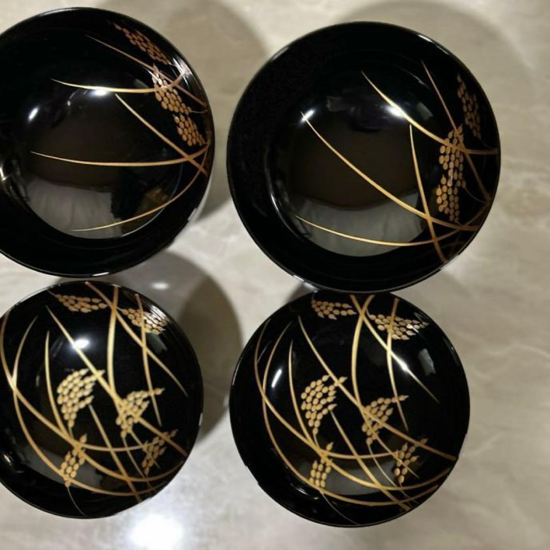 象彦 漆塗り 金蒔絵 蓋付椀 ふたつき おわん 正月 祝い事 慶事