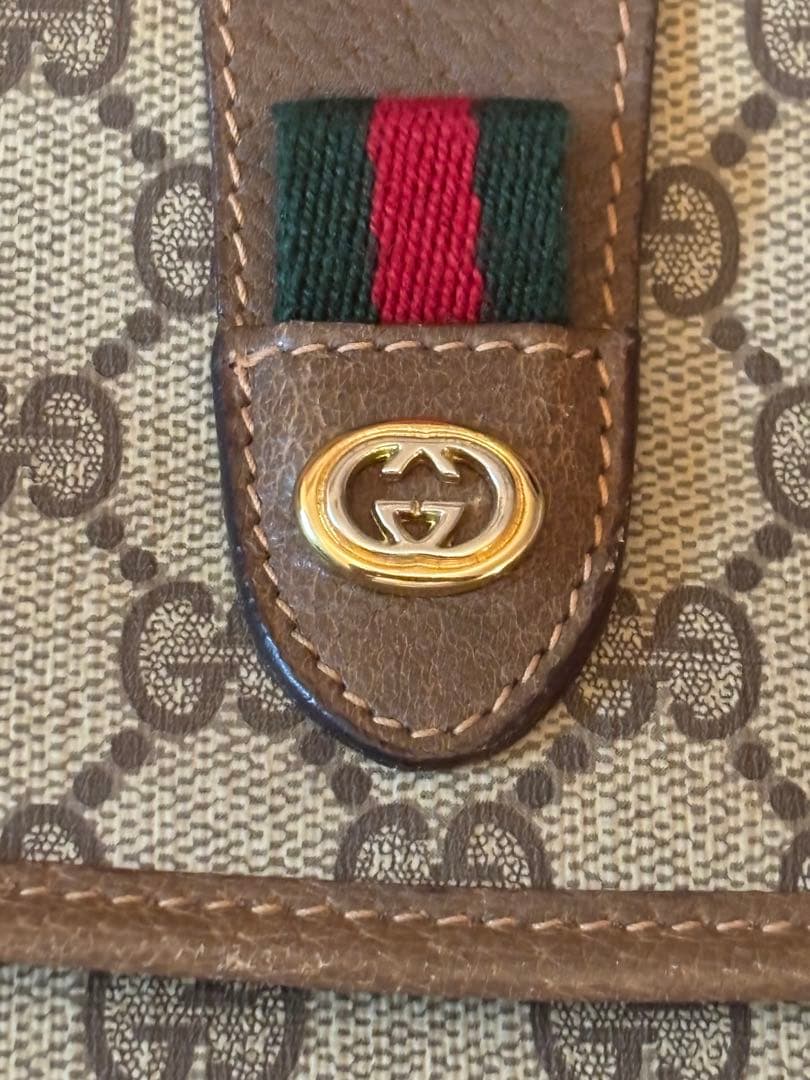 GUCCIグッチ オールドグッチ セカンドバッグ シェリーライン GG柄　PVC