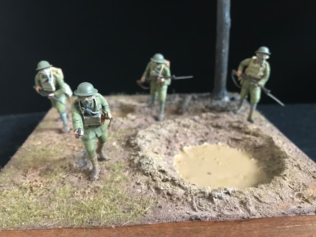 CC様　ジオラマ　第一世界戦争　イギリス軍　1917 完成品　ICM 35703