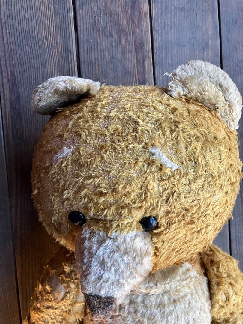 ハンガリー アンティーク テディベア ぼろぼろになるまで愛されたくまのぬいぐるみ
