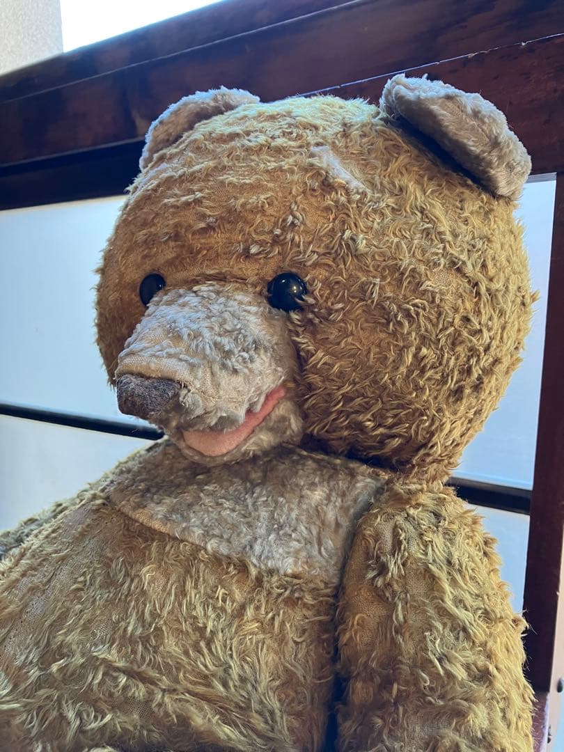 ハンガリー アンティーク テディベア ぼろぼろになるまで愛されたくまのぬいぐるみ