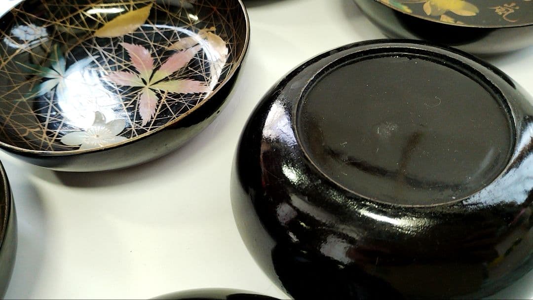 花見皿　桜の漆小皿20枚　漆　桜づくし　銘々皿　蒔絵　桜　骨董　VINTAGE