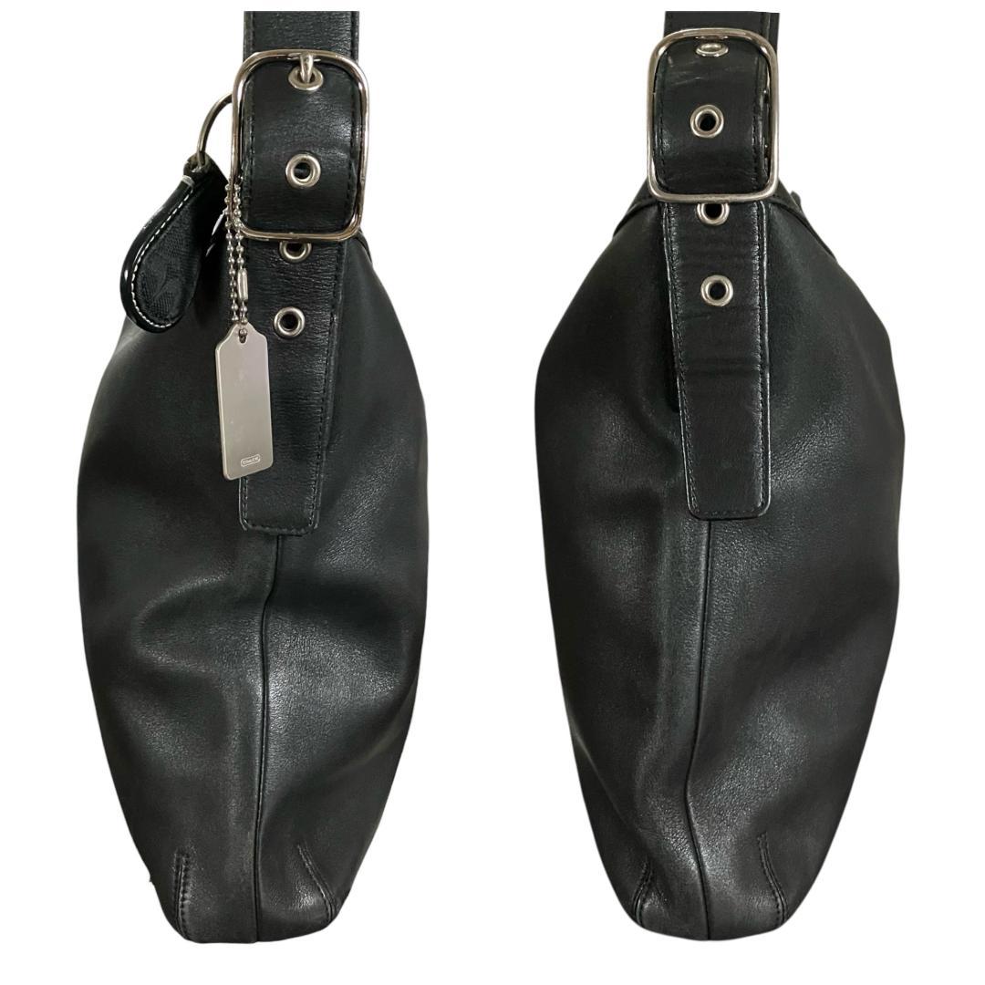 COACH オールドコーチ オールレザー ショルダーバッグ ブラック 斜め掛け