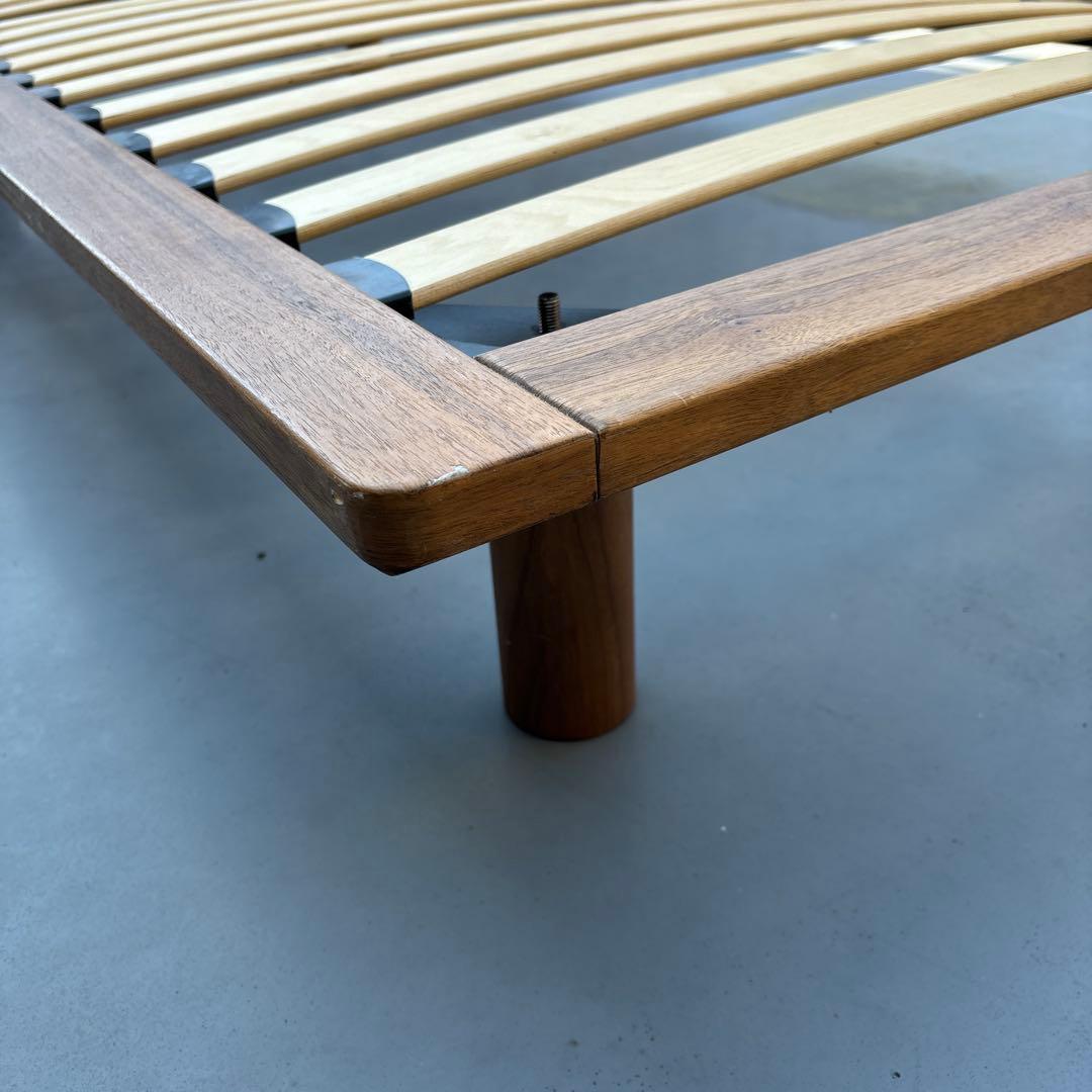 無印　シングルベッドフレーム すのこ　ウォールナット