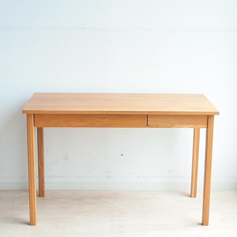 無印良品/MUJI オーク材 110cm デスク 引出付き ZR24069
