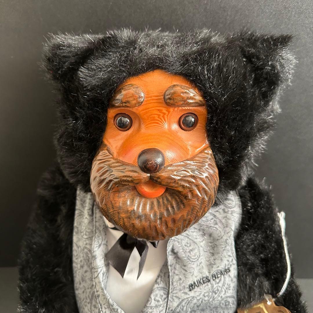 テディベア　Robert raikes bears 木彫り　海外作家レイクスベア