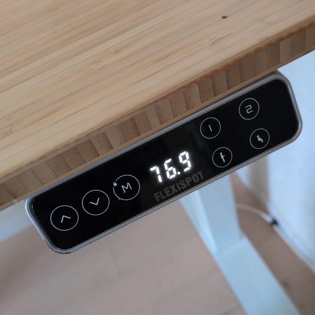 Flexispot e7 昇降式デスク 幅120cm 竹天板 ケーブルトレー付き