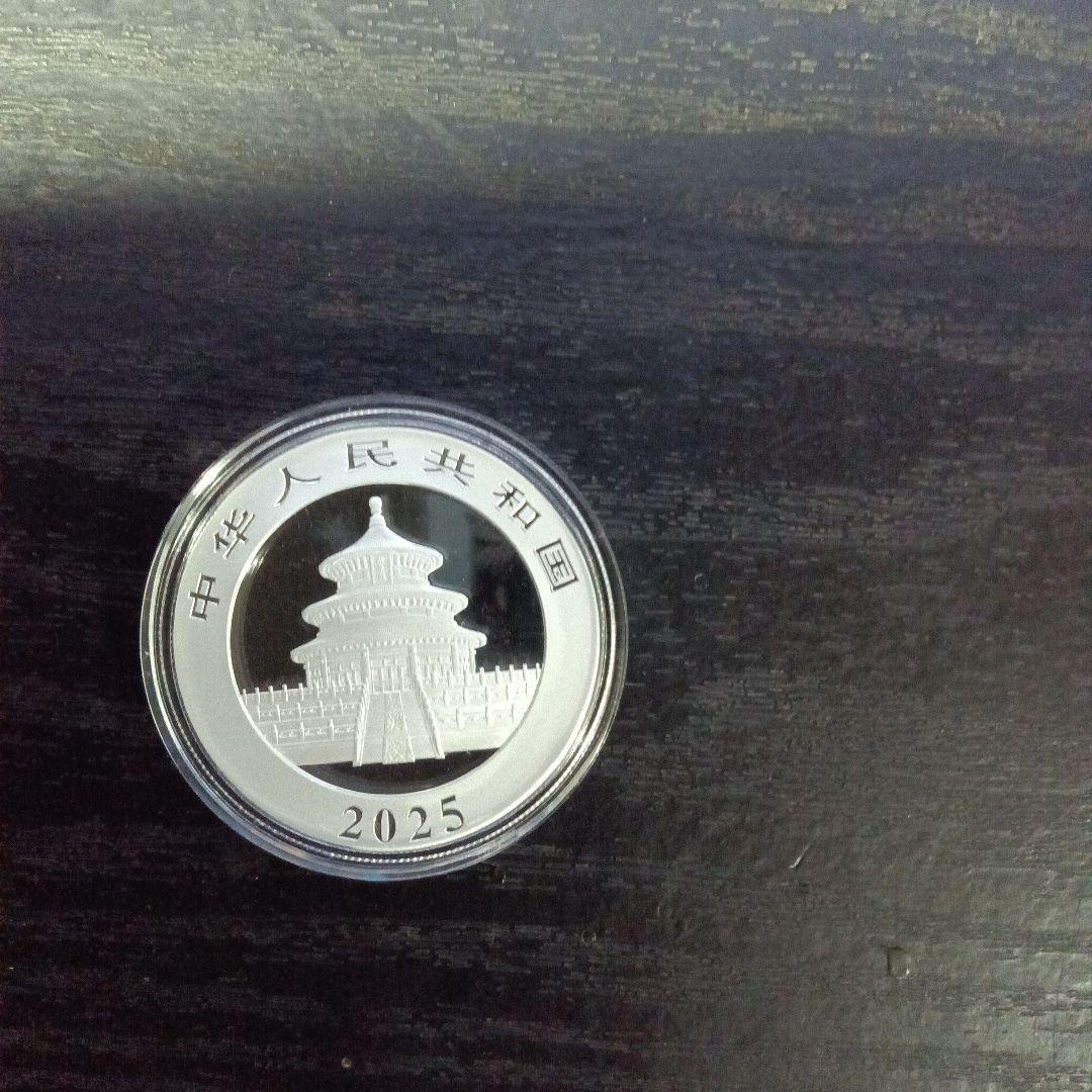 中国 パンダ銀貨 2025年 30g 未使用 カプセル入り 純銀 Ag999」
