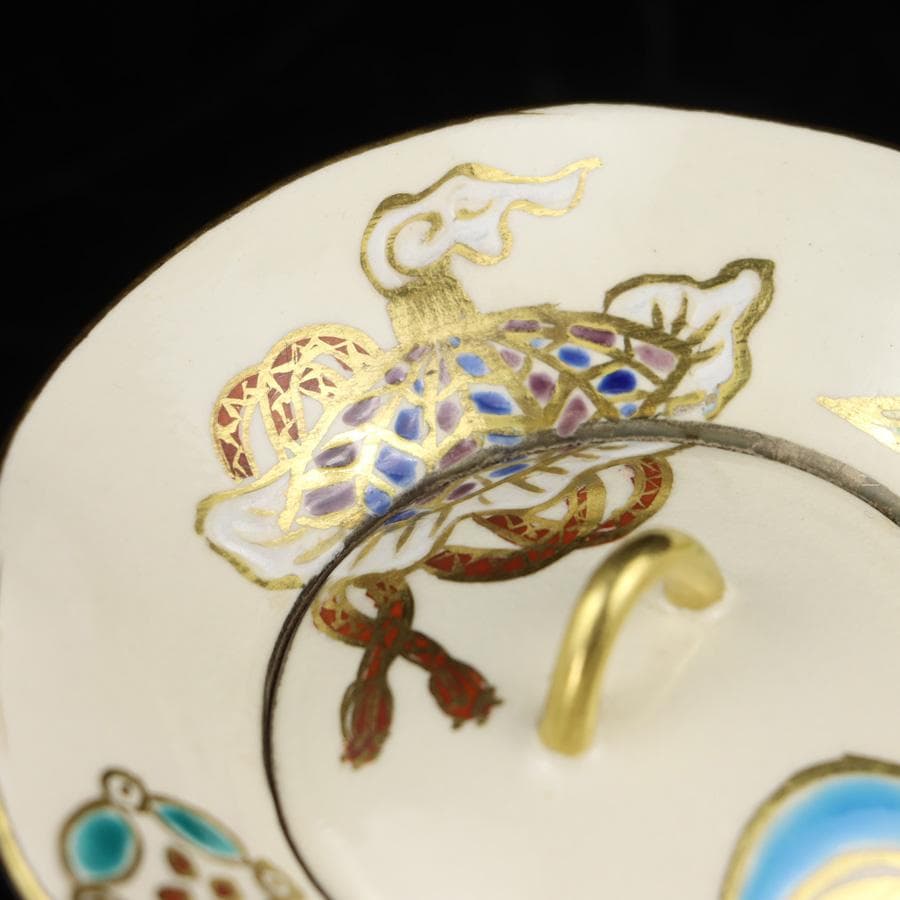 Y3030-2 茶道具 宮川香林 宝尽 袋形薄器 共箱 GGG