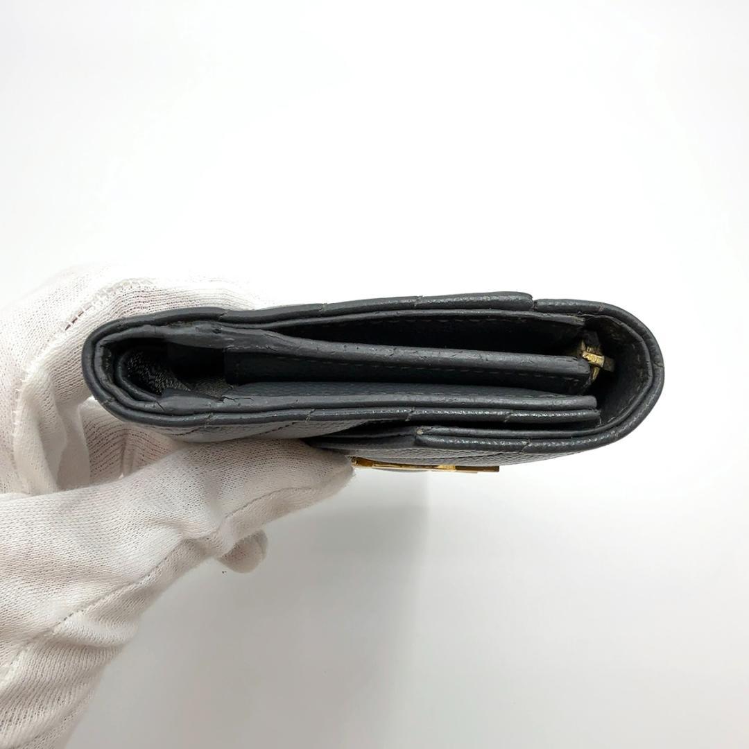 ◇サンローラン◇レザー/Vステッチ/コンパクト/三つ折り財布/PLB403943