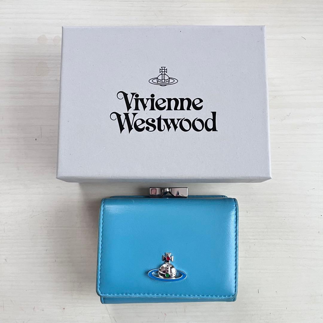 Vivienne Westwood ヴィヴィアンウエストウッド三つ折り財布 水色