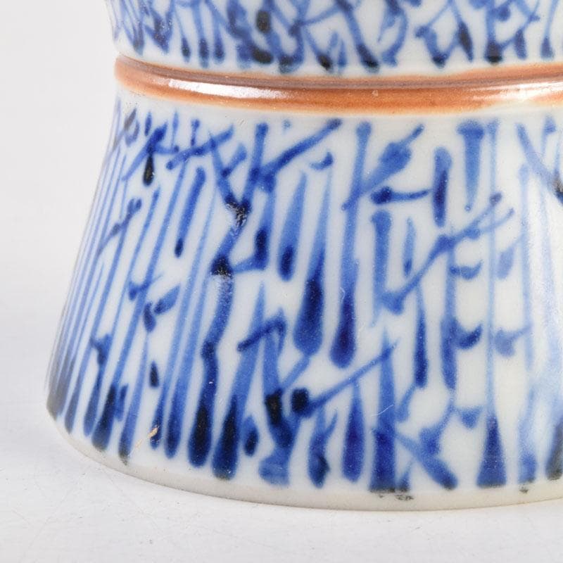 茶道具 京焼 平安昭阿弥造 染付 束柴蓋置 共箱 C 8676 - メルカリ