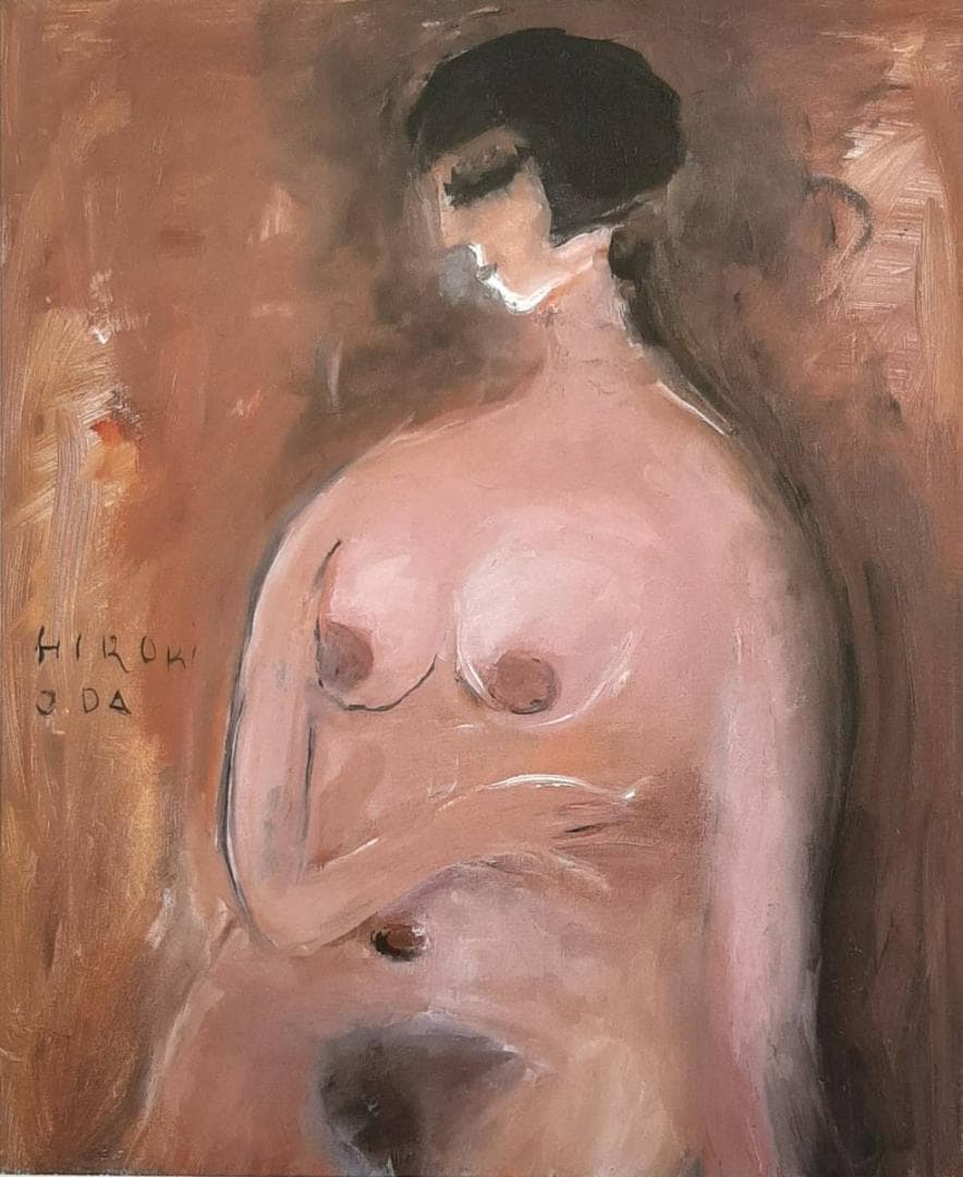 織田廣喜、「裸婦」、希少画集の額装画、四季、風景、人気作品