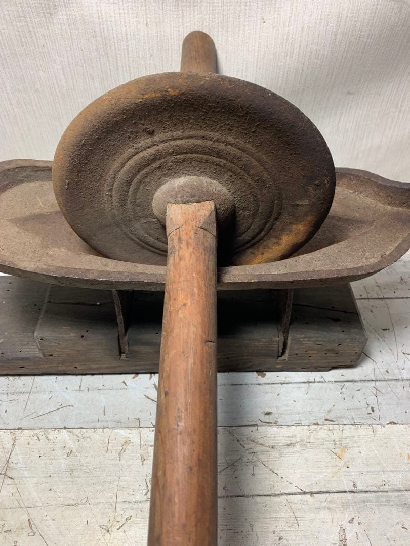 古道具 薬研 薬卸 江戸時代？ 好々斎 シャビー 粉挽き