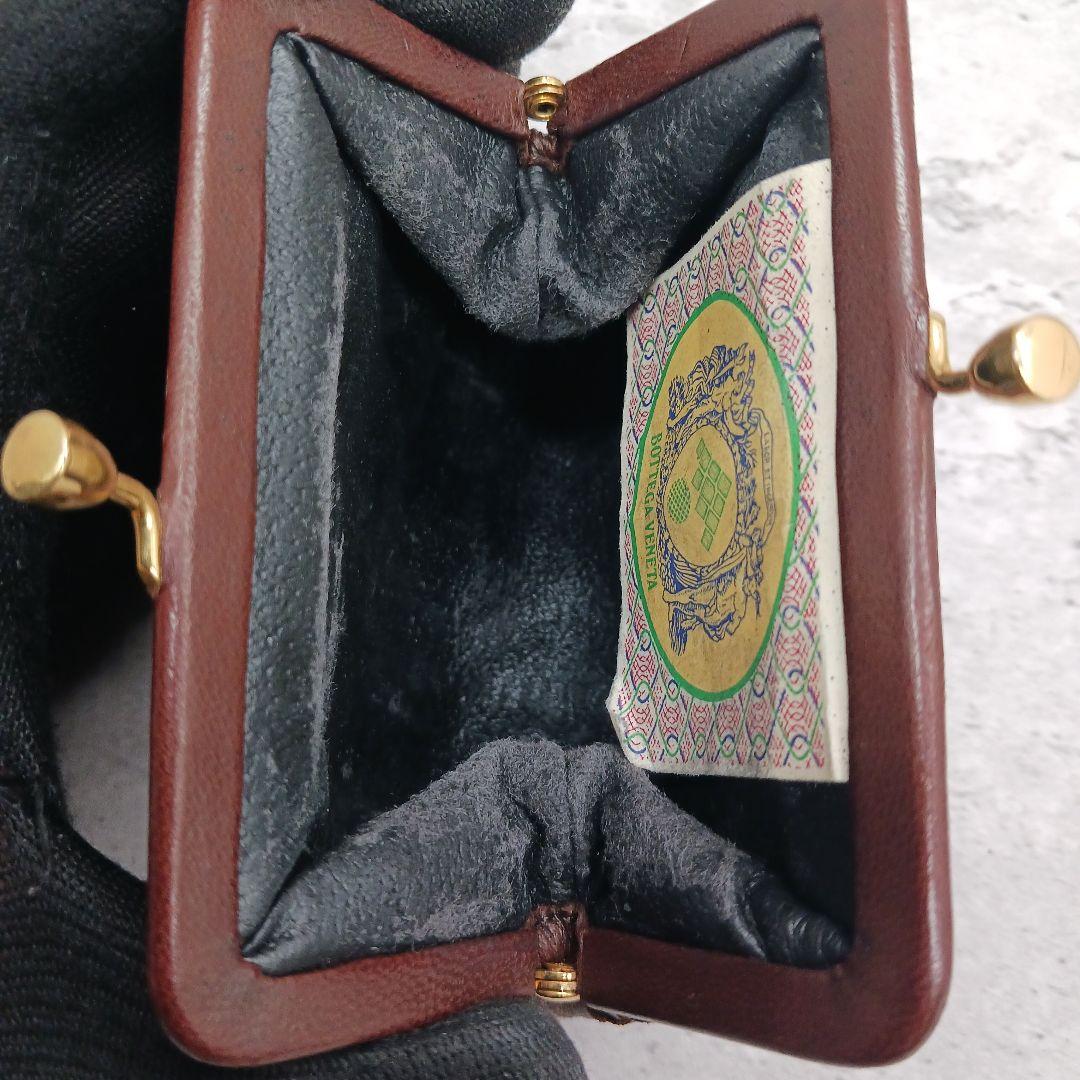 ✨希少✨ ボッテガヴェネタ ケース 小銭入れ がま口 イントレチャート 茶