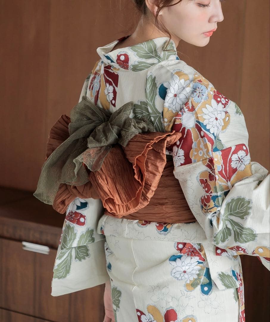 dita 浴衣　古典菊　浴衣、帯、ぞうりの3点セット