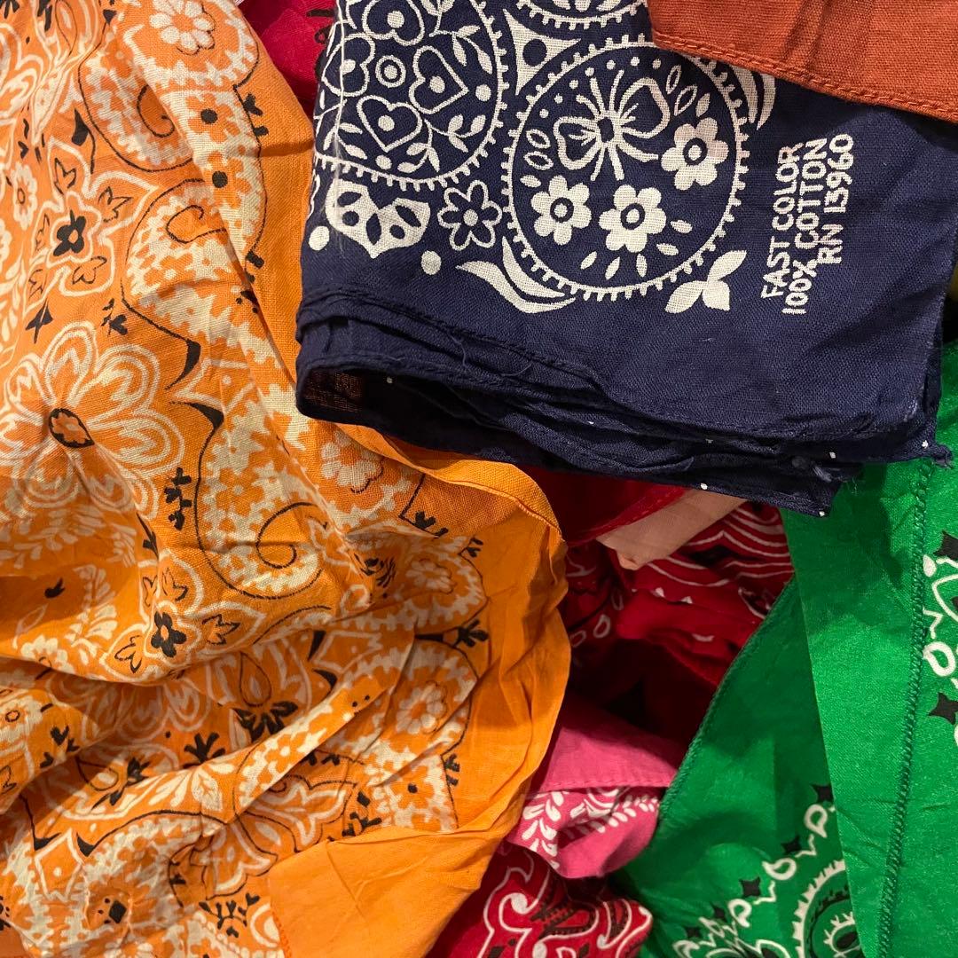 バンダナ　50枚　まとめ売り　エレファント　クッキー対　USA製　ビンテージ　①