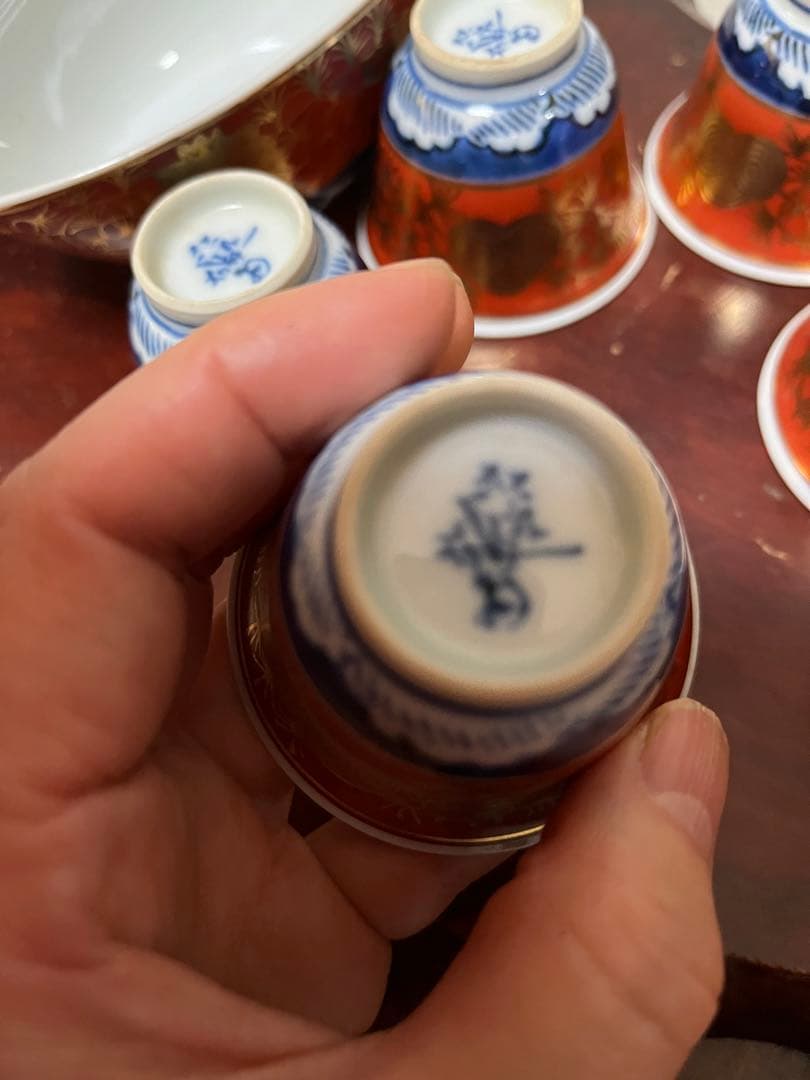 九谷焼 煎茶道具 煎茶器セット 長右衛門 金蘭手 茶器 細長湯冷し