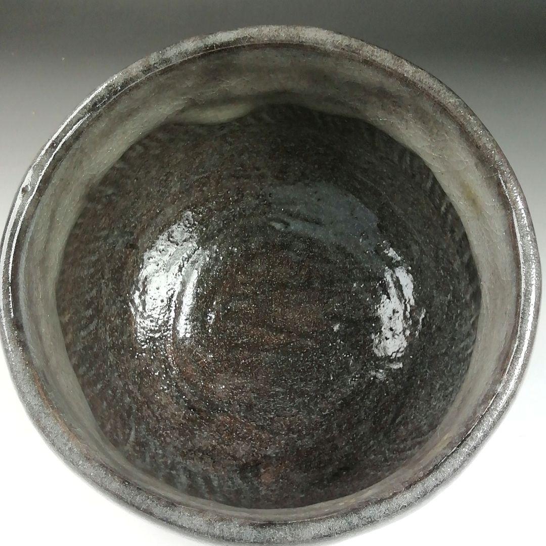 T418 茶碗 『大樋焼』『松雲窯 泉喜仙 造』 共箱 抹茶碗 茶道具