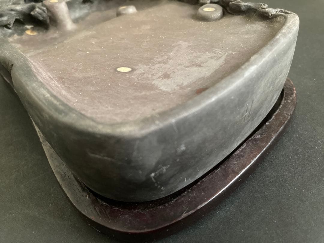 中国端渓硯 眼柱 石眼 龍雲刻 骨董品 中国四大名硯 - メルカリ