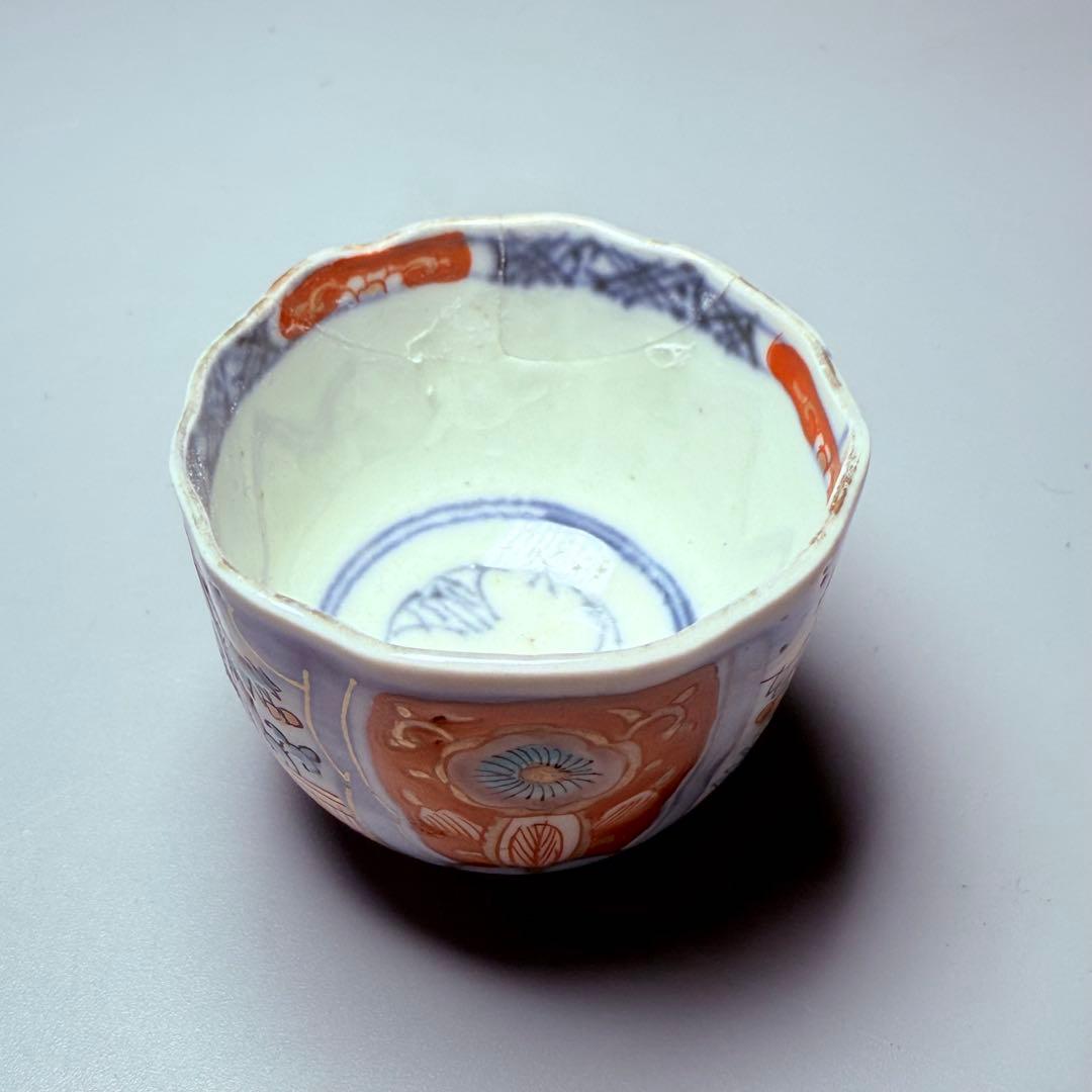 色絵花鳥図猪口10客 色絵鳳凰図向付5客