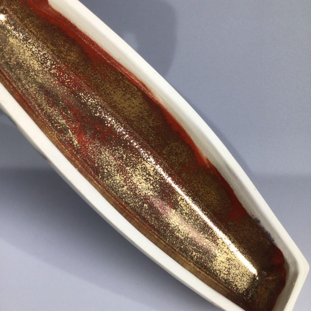 Ｐ３９１　香合　『桃岡堂造』『仁清風松竹梅鶴亀絵』『ぶりぶり香合』　共箱　茶道具