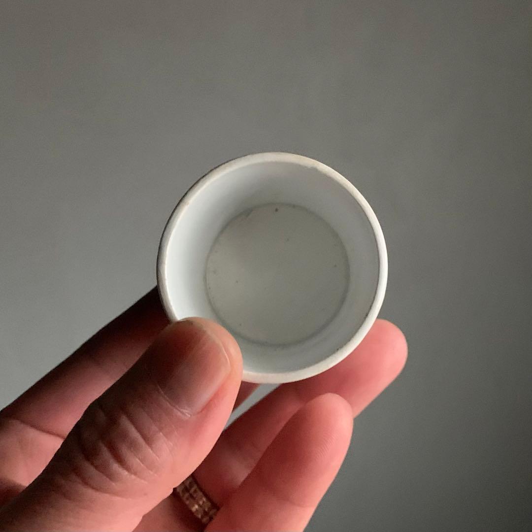 青みを帯びた 筒盃 酒器 盃ぐい呑み 古道具 アンティーク ブロカント