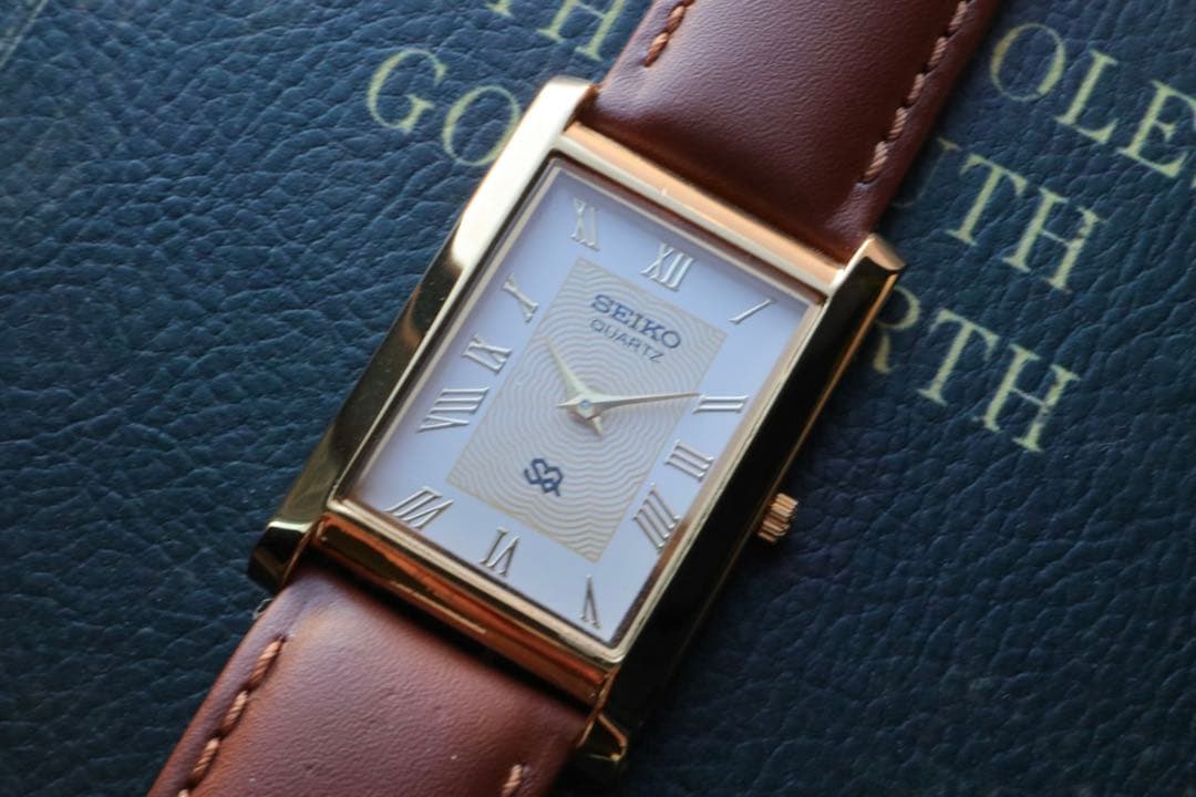 SEIKO tank ゴールド レクタンギュラー 稼動品