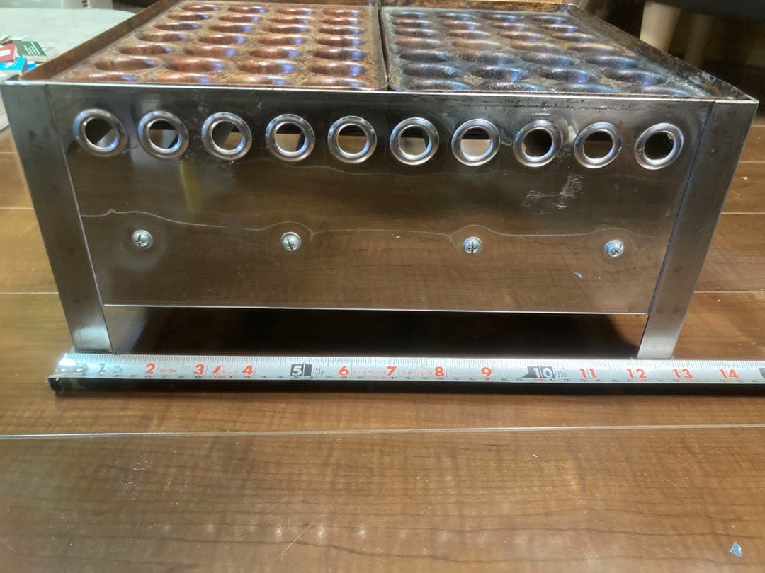 業務用 銅板 たこ焼き器 28穴 2連 プロパン LPガス 店舗 屋台