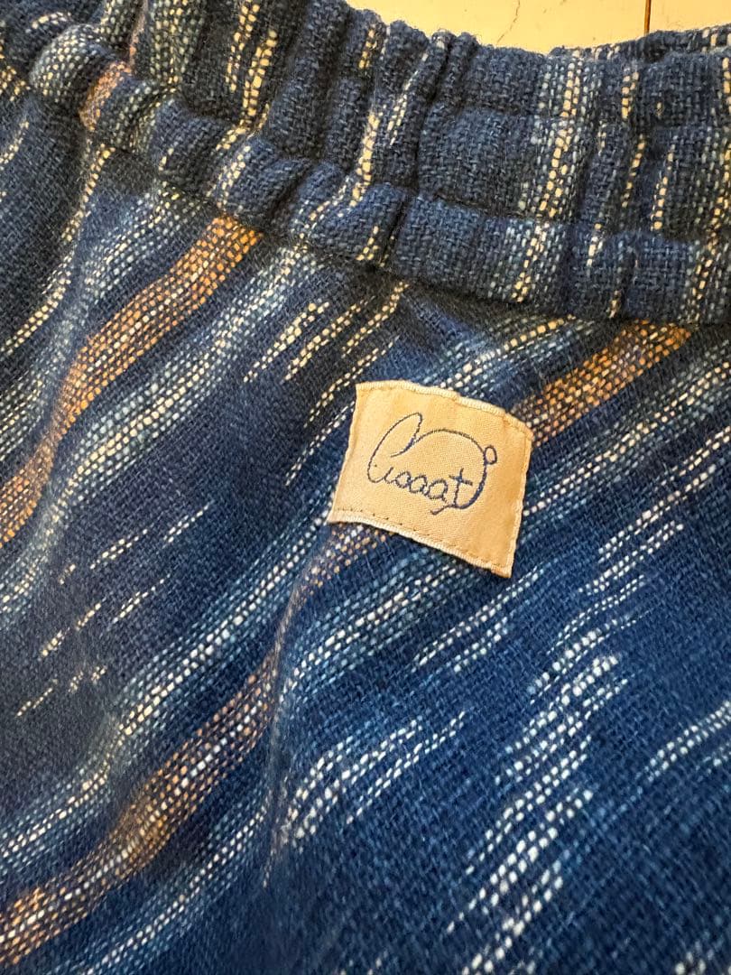 青系幾何学模様 サルエルパンツ