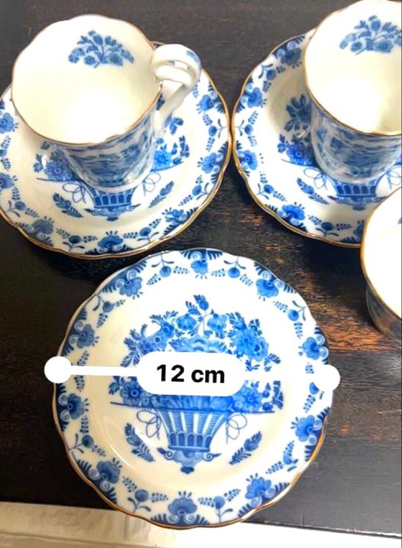 未使用品 寿陶 王冠マーク クラウンマーク カップ、ソーサー 5セット