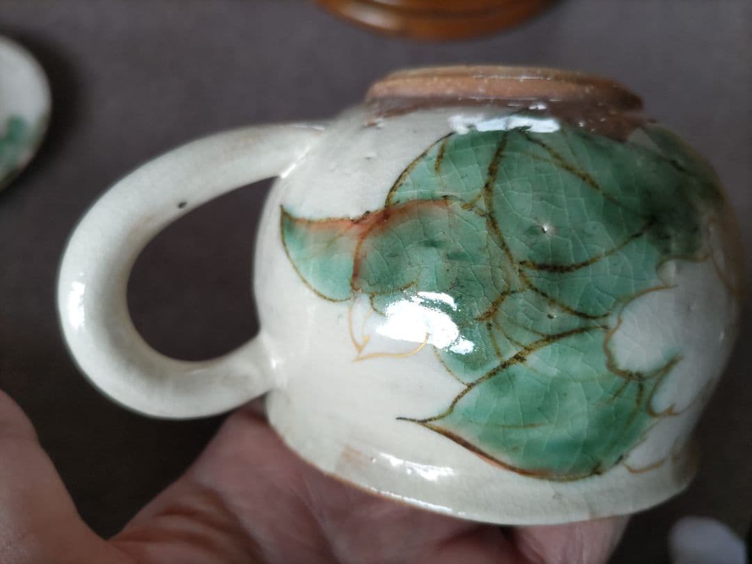 翌日発送 希少 先代作！陶葊・陶あん カップ＆ソーサー 牡丹絵 大振り