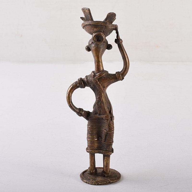 東南アジア　アフリカン美術　古銅　人物像　置物　V　7924