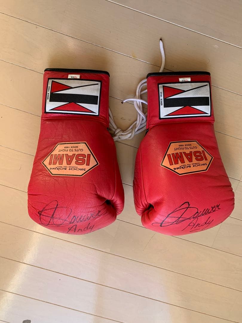 ウイニング ボクシンググローブ 16oz 紐式 パープル✖️ゴールド