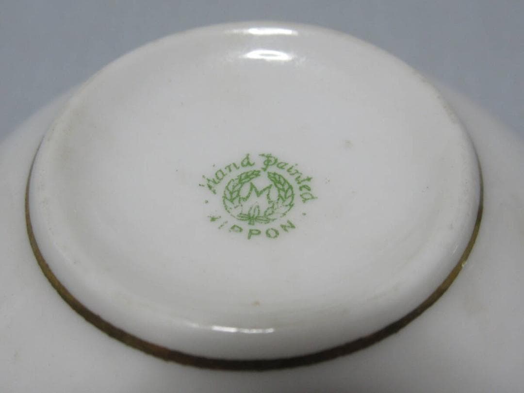 極希少美品 大正時代米国向け◆オールドノリタケ 金彩花柄 カップ&ソーサー 2客