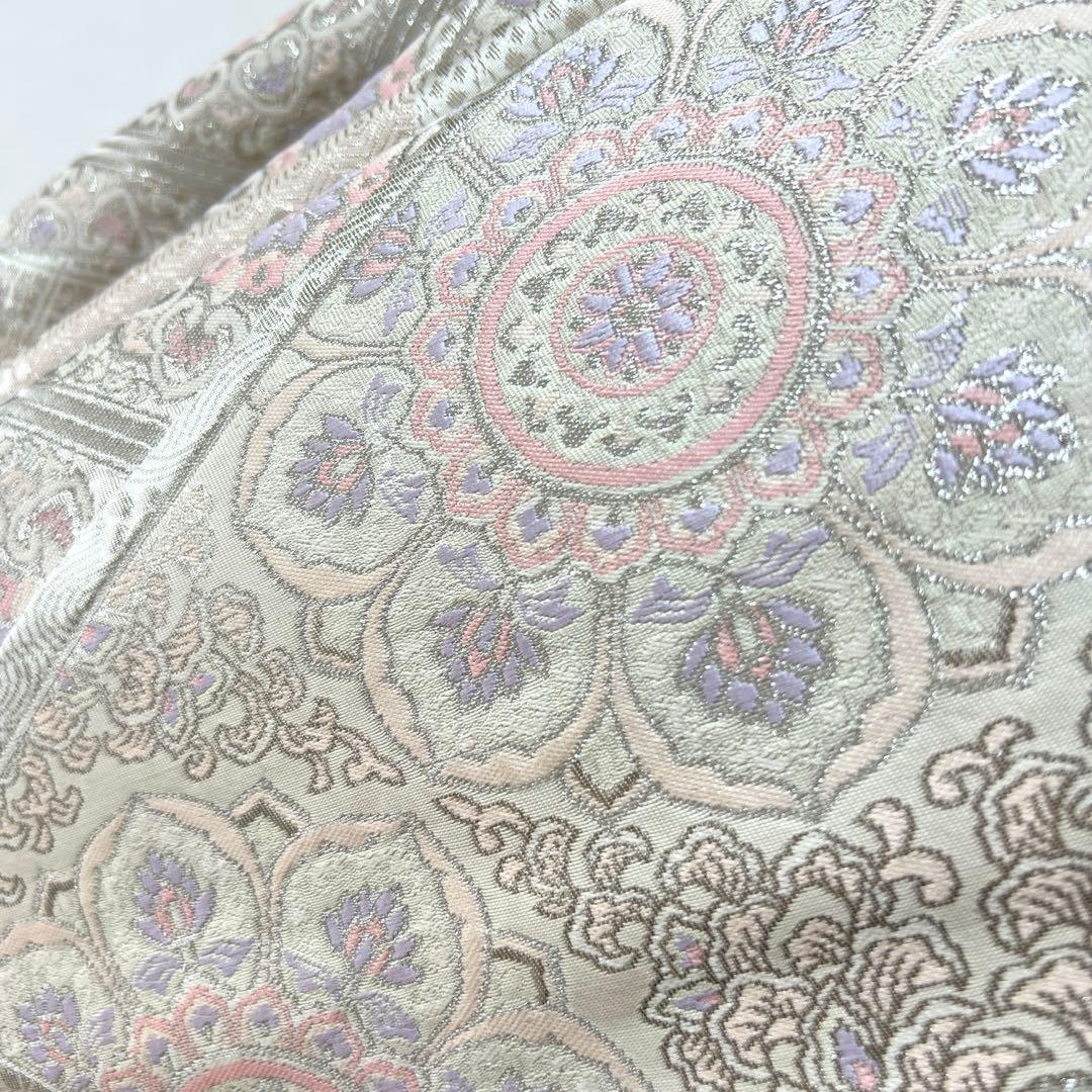 392 振袖フルセット 正絹 薄桃 薄紫 白 ピンク ラベンダー 金彩 暈し