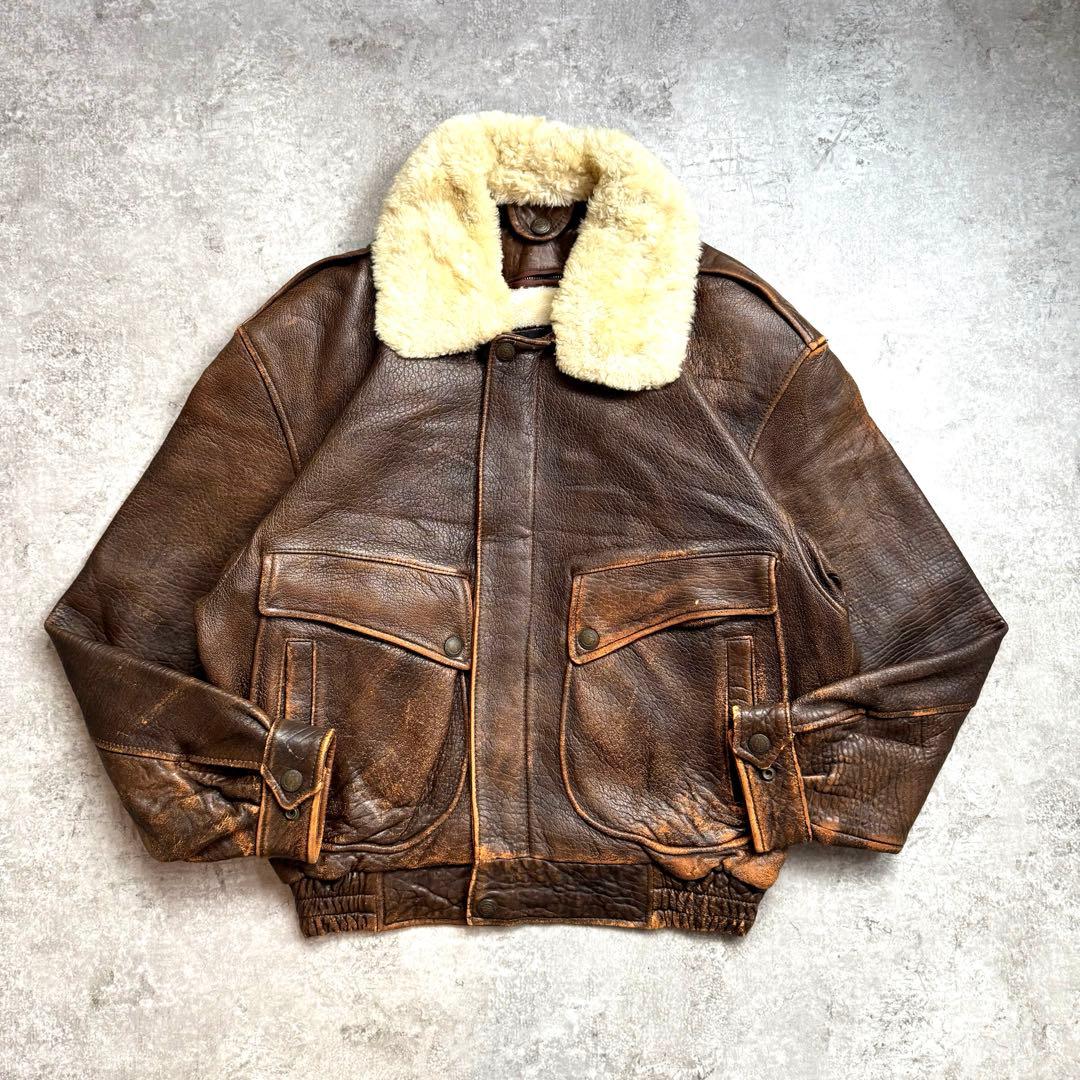 超希少】80s ハーレーダビッドソン フライトレザージャケットG-1 A-2