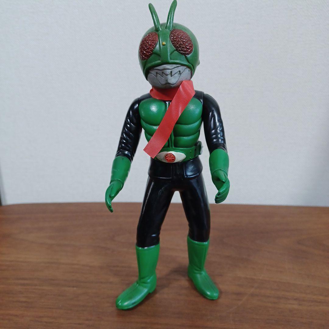 当時もの旧バンダイ社製　仮面ライダー１号＆２号　希少ソフビフィギュア２体セット