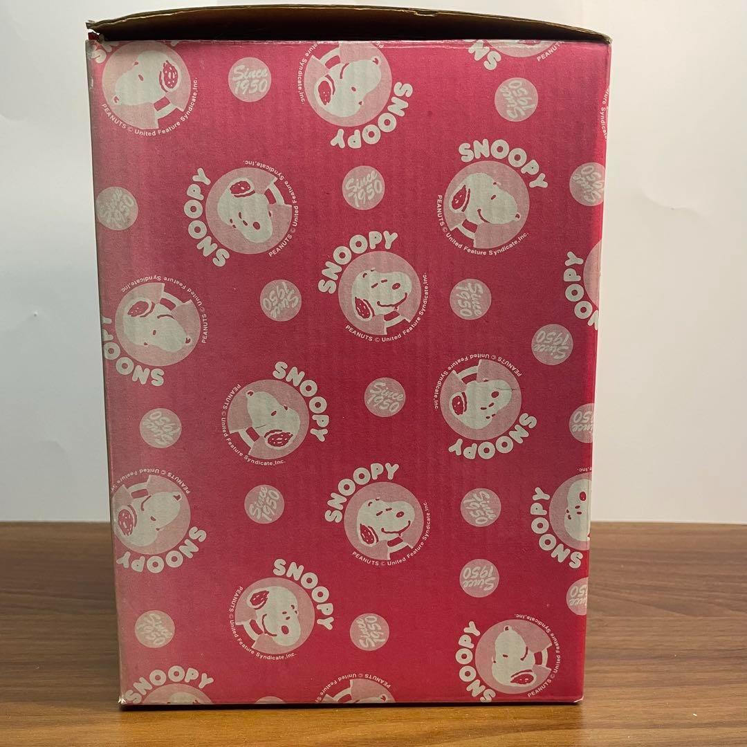 未使用/廃盤】宇宙服スヌーピー ソフビ レトロ 貯金箱 箱付き